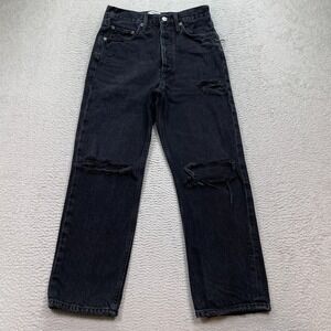 Agolde Jeans Womens 25 (FITS 27x25) Denim Pants 90s Crop Black High Rise